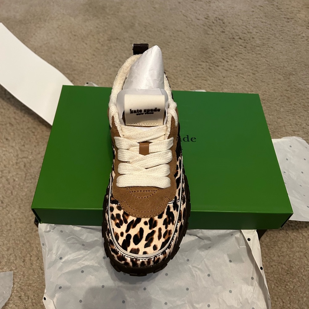 Kate Spade Women's Sneakers - Brown and White Leopard